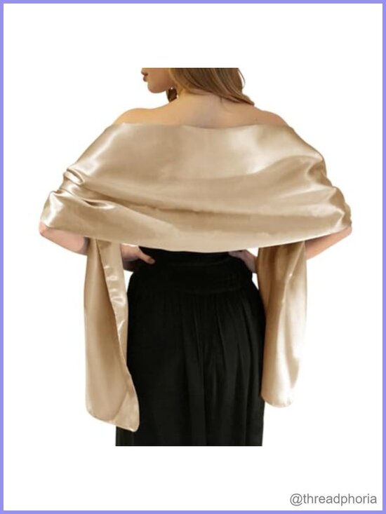 Wrapped Party Accessories | Satin Shawl Wrap For Wedding Evening Dress Bridal Party ...